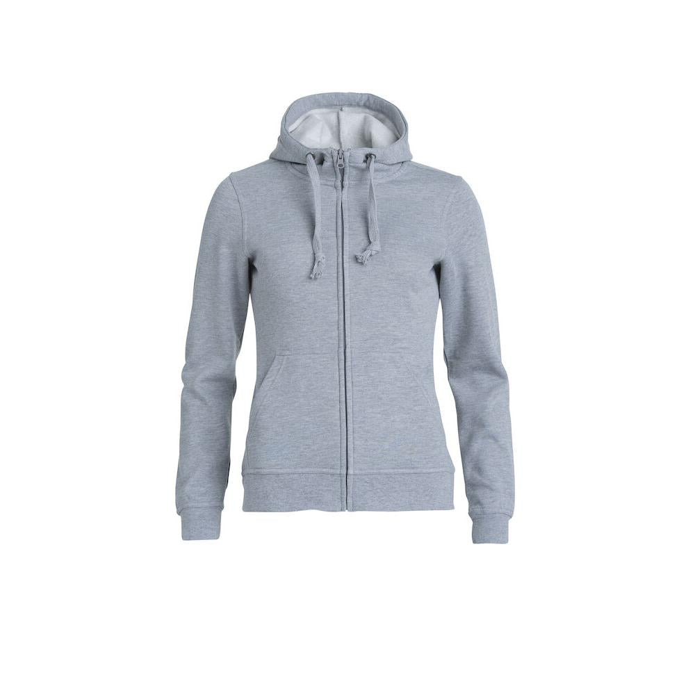 Basic Hoody Full Zip Women - Grey melange - Image 1