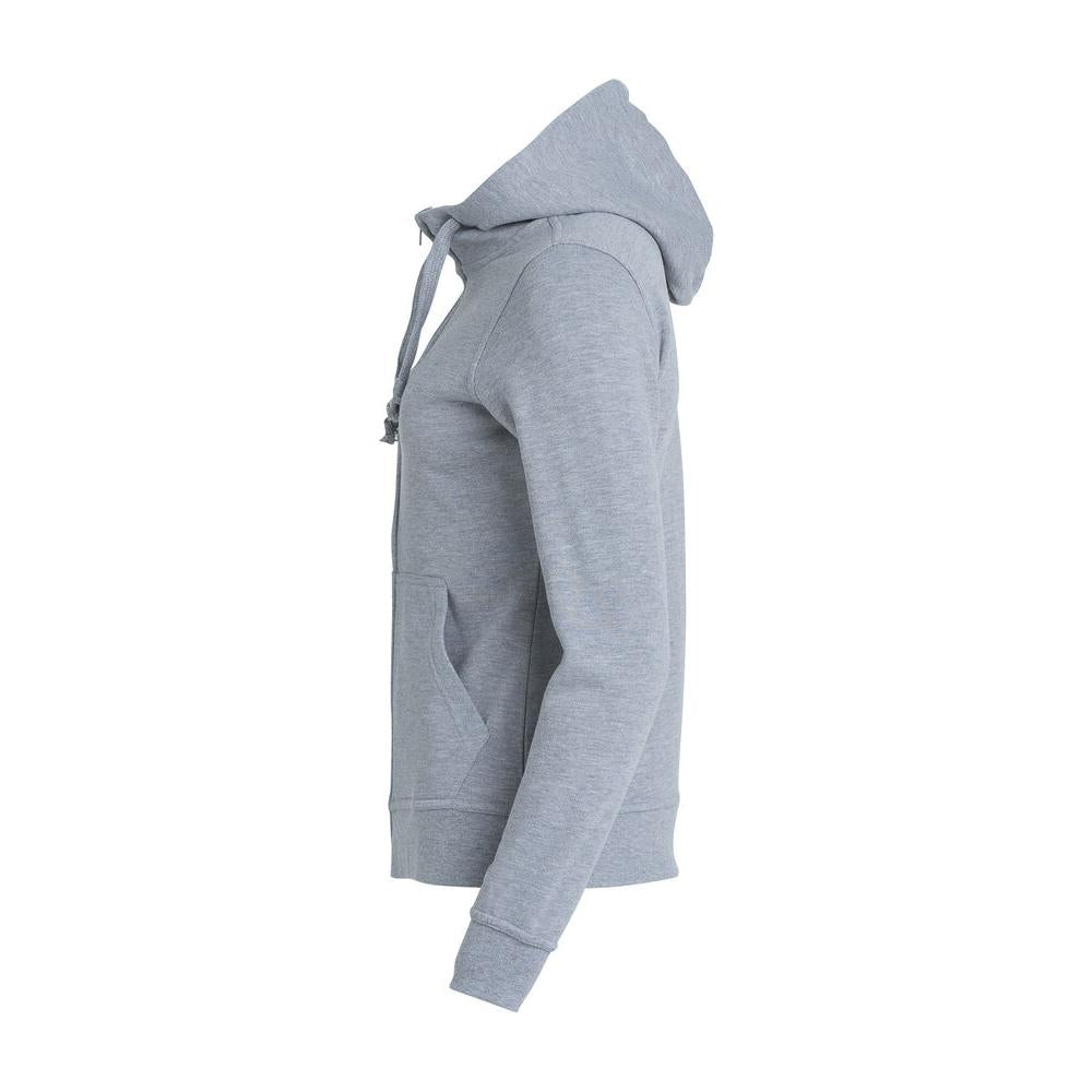 Basic Hoody Full Zip Women - Grey melange - Image 3