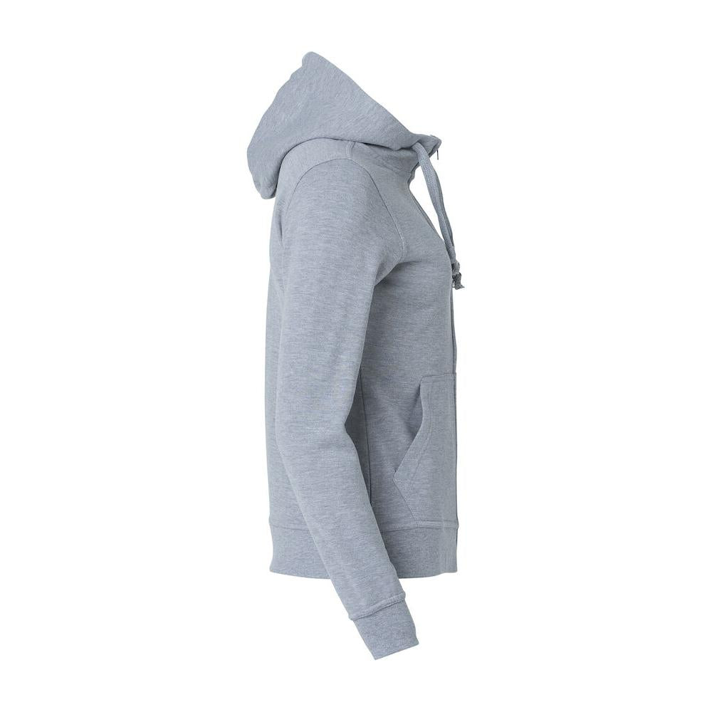 Basic Hoody Full Zip Women - Grey melange - Image 4