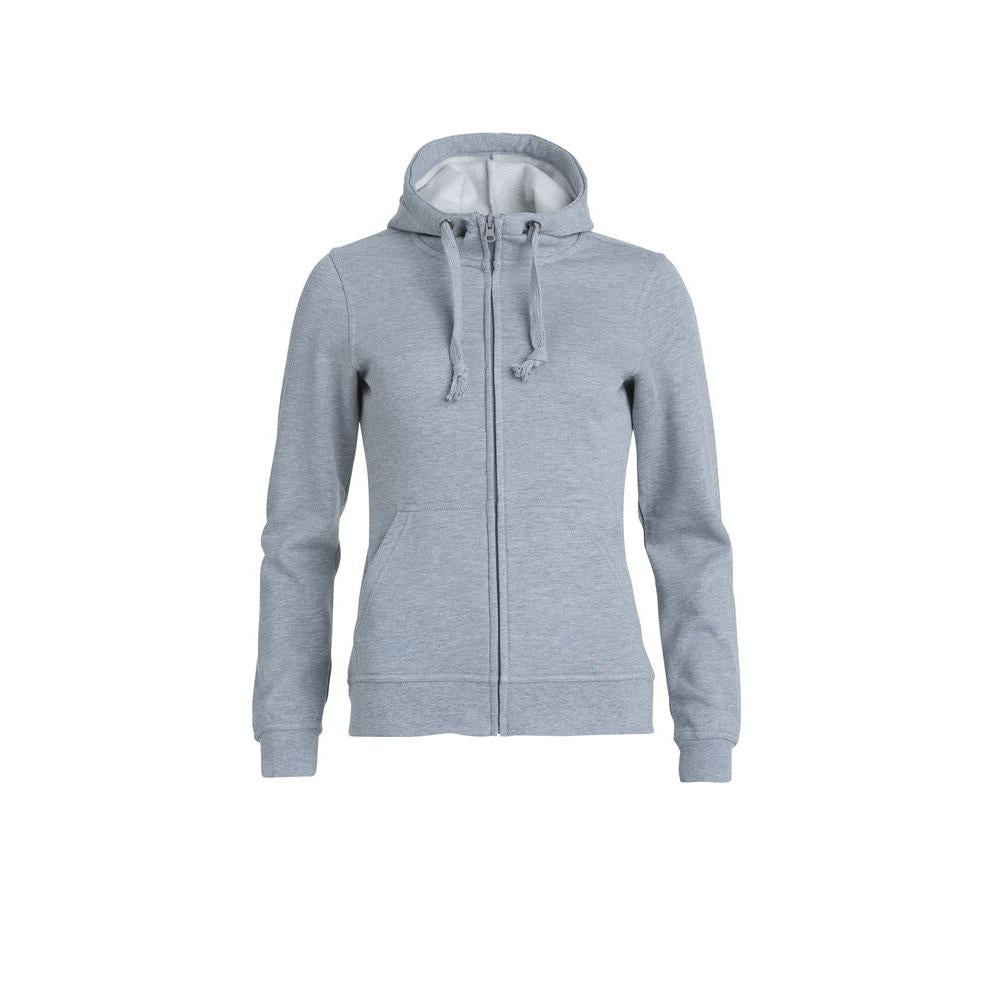 Basic Hoody Full Zip Women - Grey Melange - Image 1