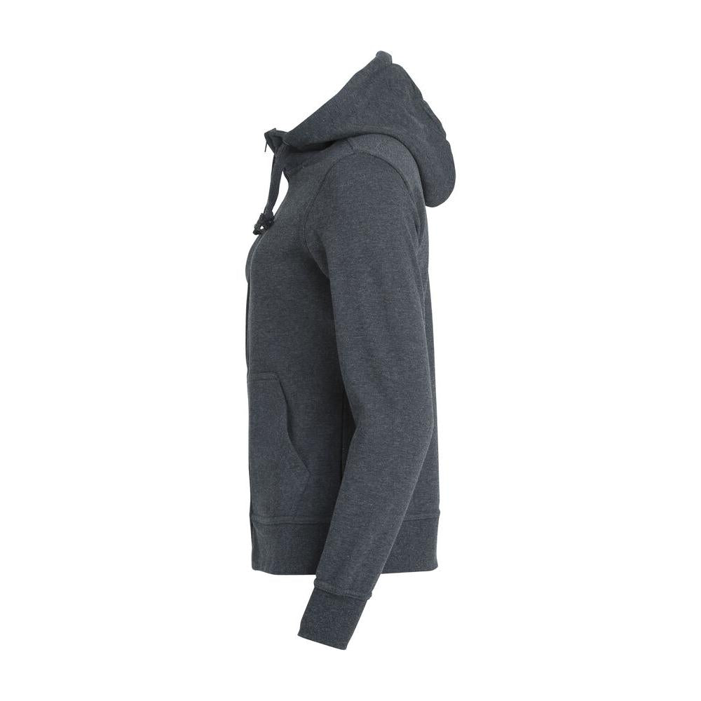 Basic Hoody Full Zip Women - Anthracite Melange - Image 3