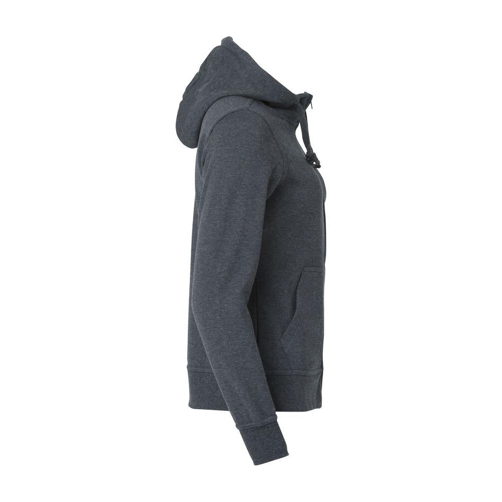 Basic Hoody Full Zip Women - Anthracite melange - Image 4