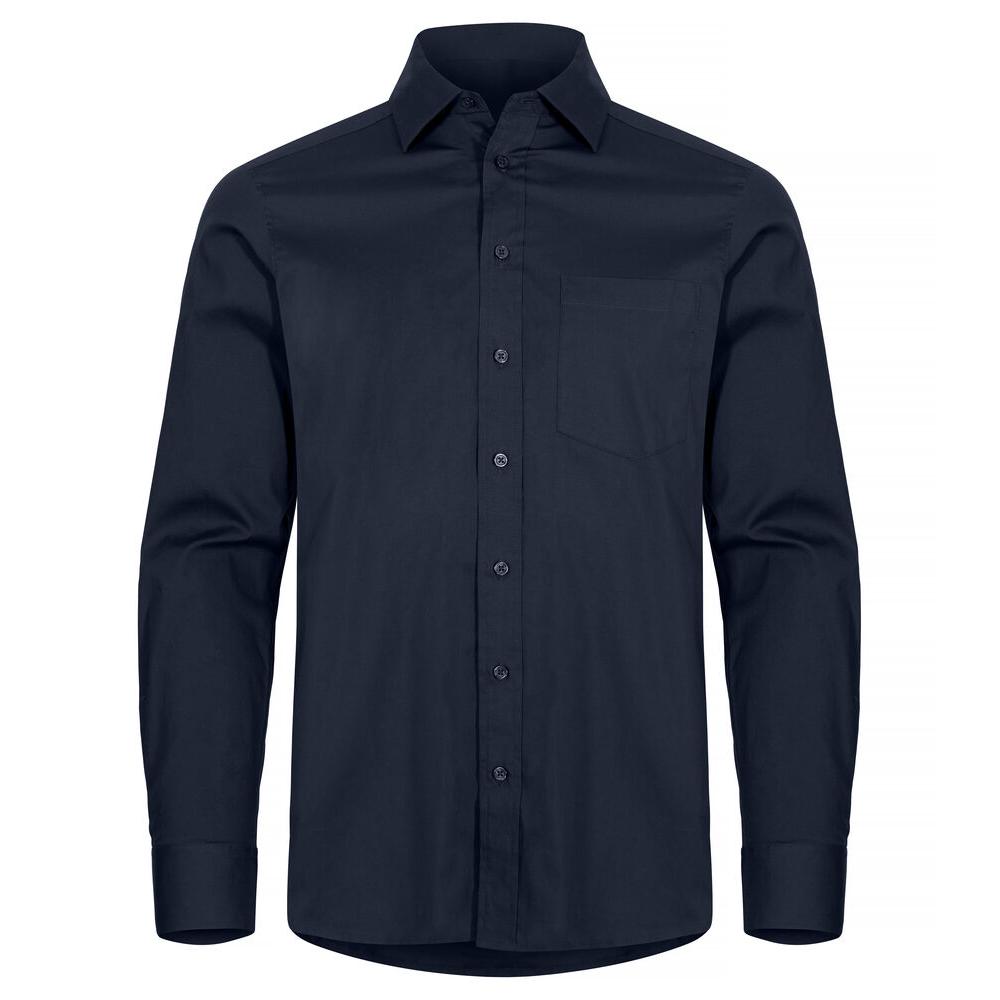 Stretch Shirt L/S - Dark Navy - Image 1