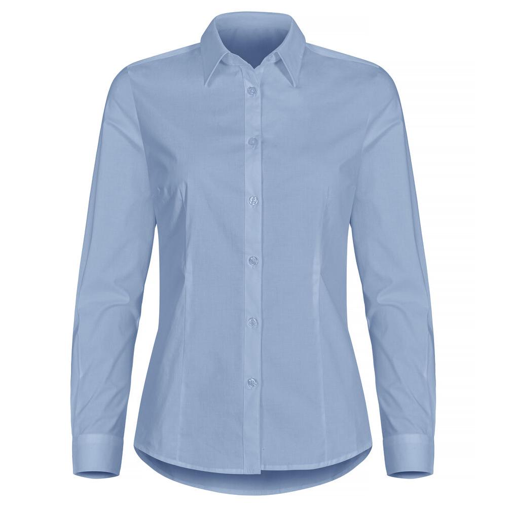 Stretch Shirt L/S Women - Light Blue - Image 1
