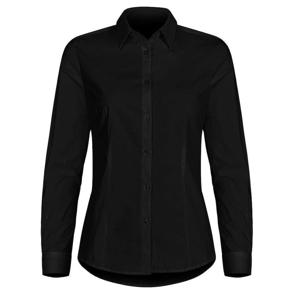 Stretch Shirt L/S Women - Black - Image 1