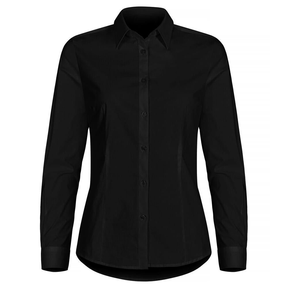 Stretch Shirt L/S Women - Black - Image 1