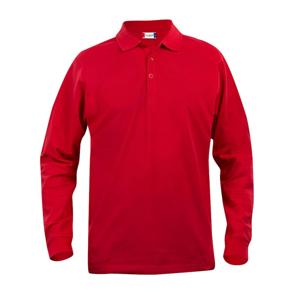 Basic Polo L/S Junior - Red - Image 1
