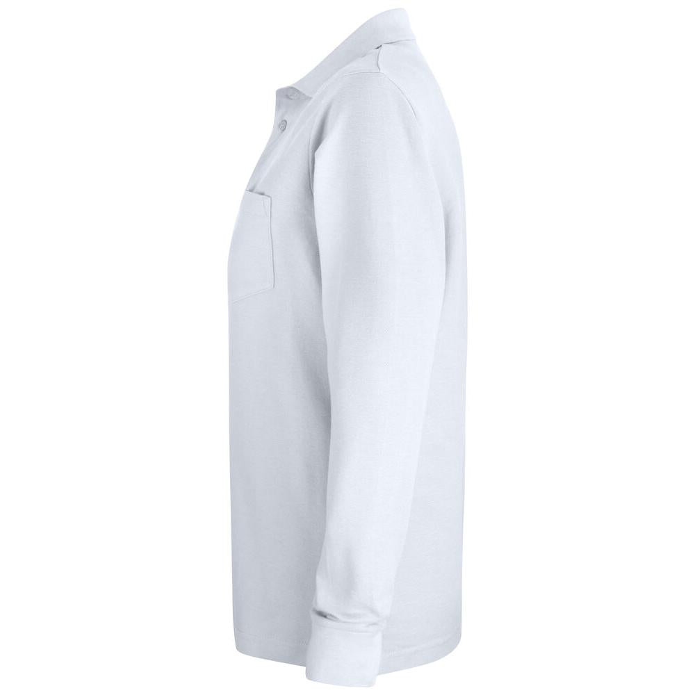 Basic Polo Pocket L/S - White - Image 3