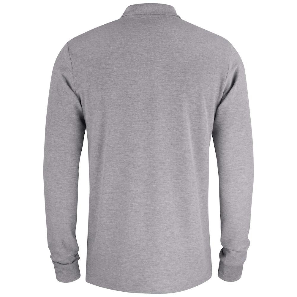 Basic Polo Pocket L/S - Grey melange - Image 2