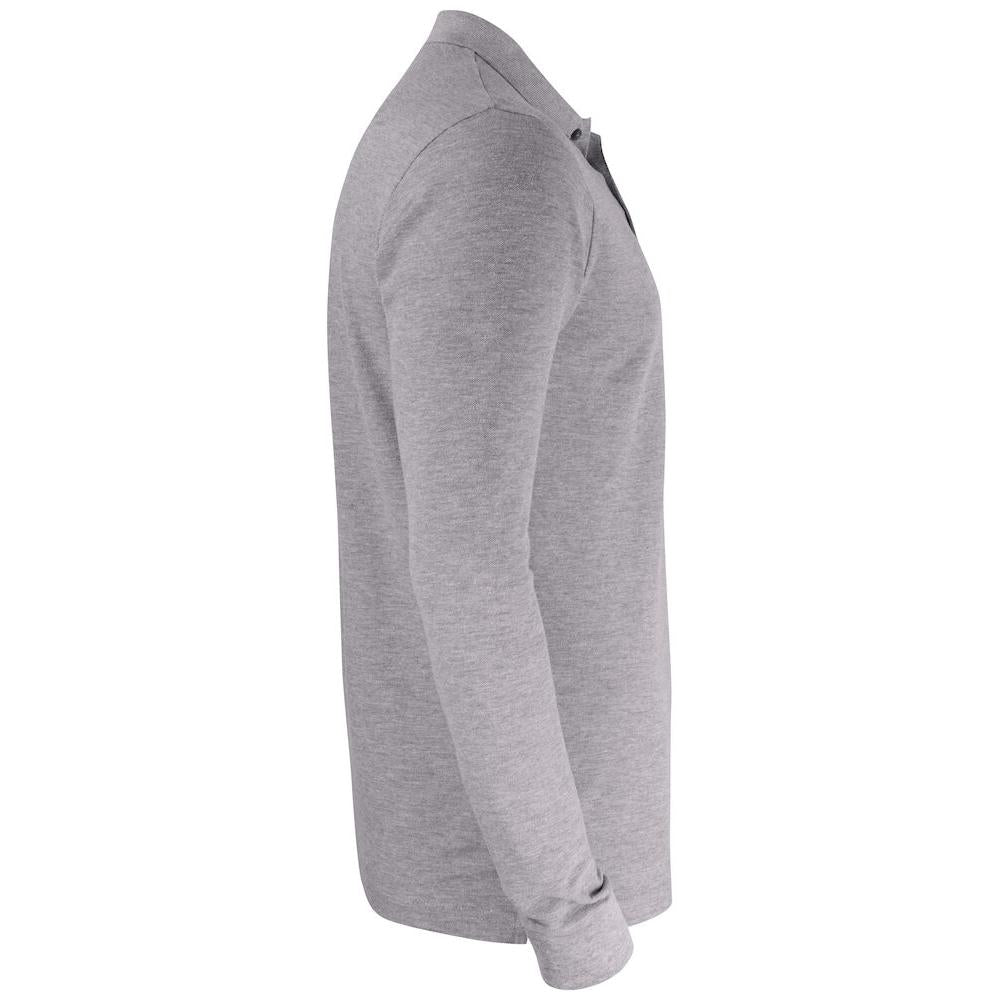 Basic Polo Pocket L/S - Grey melange - Image 4