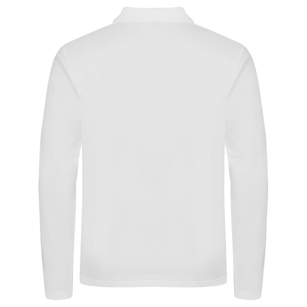 Stretch Premium Polo L/S - White - Image 2