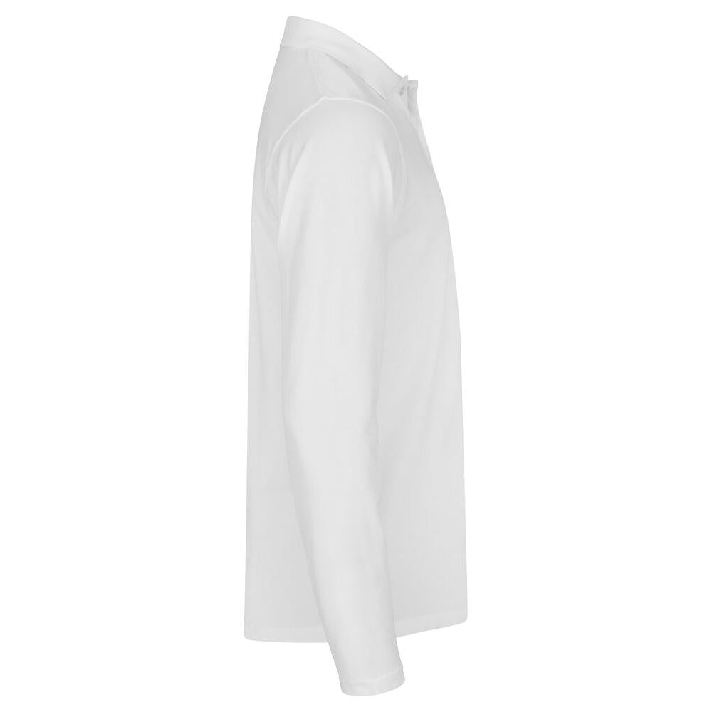 Stretch Premium Polo L/S - White - Image 4