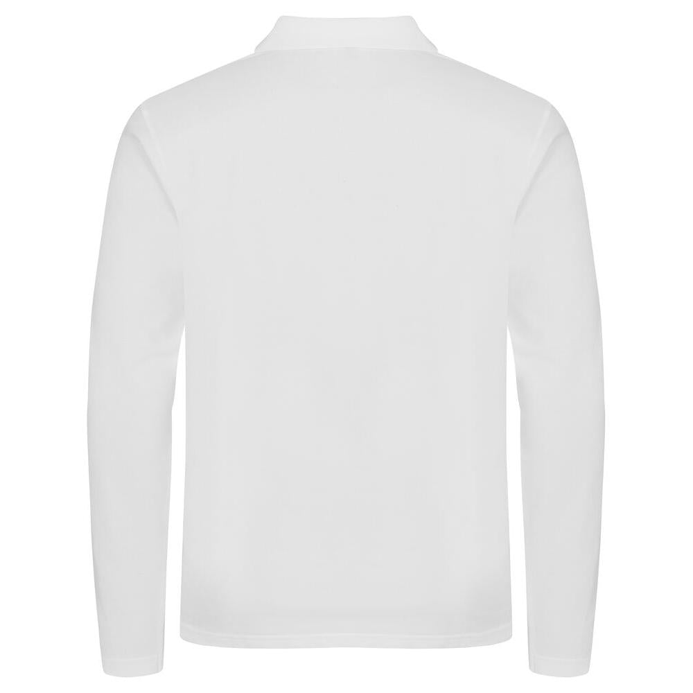 Stretch Premium Polo L/S - White - Image 2
