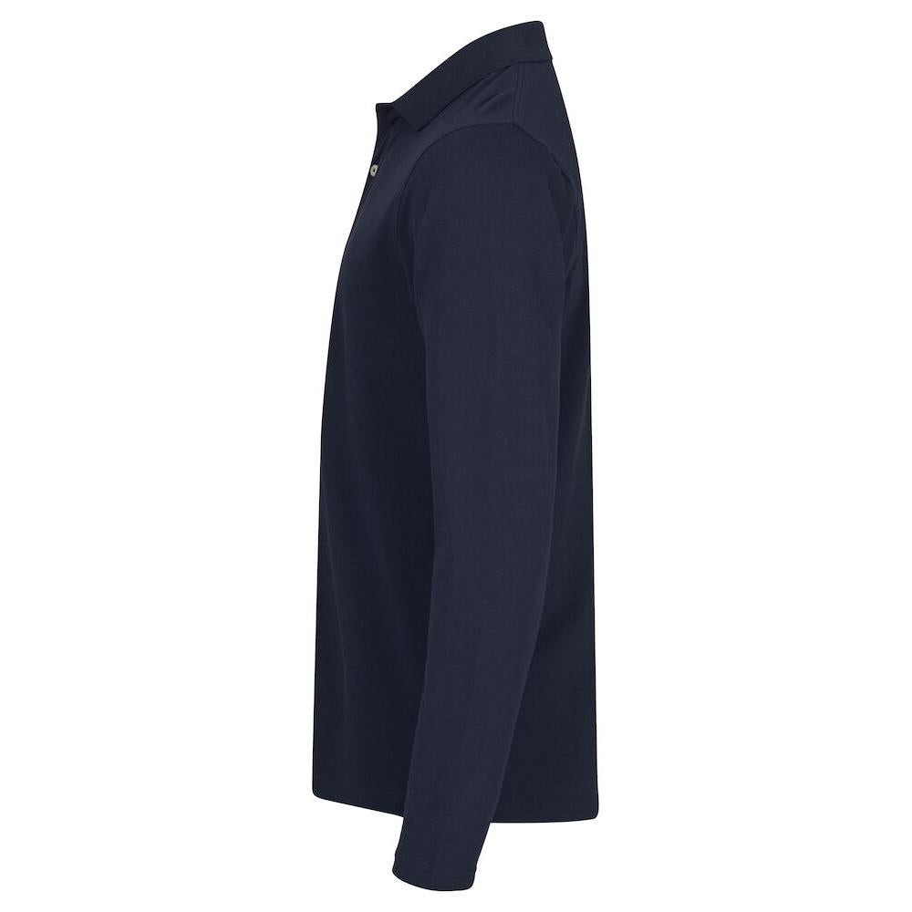 Stretch Premium Polo L/S - Navy - Image 3