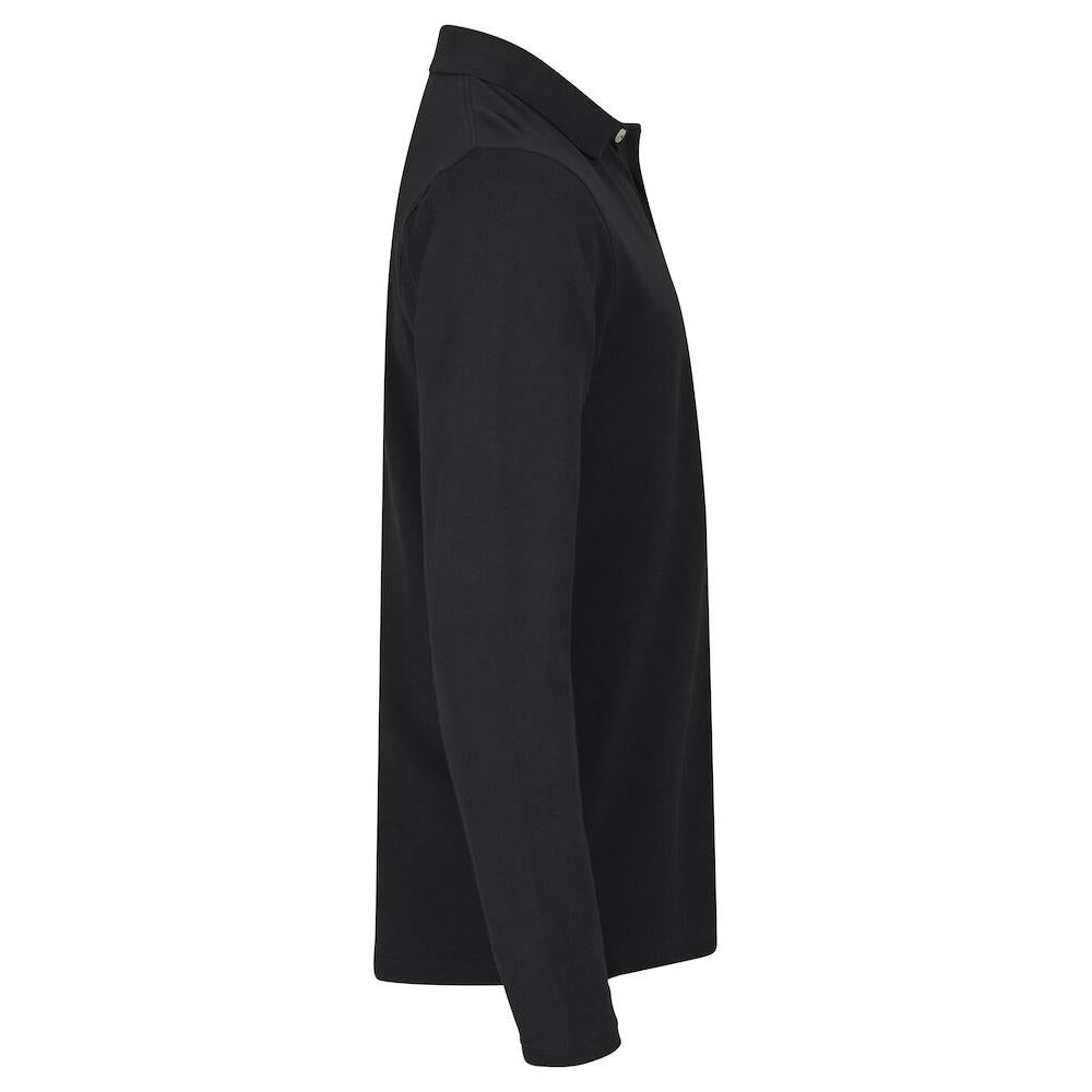 Stretch Premium Polo L/S - Black - Image 4