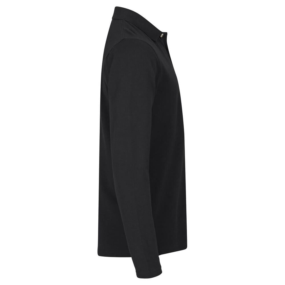 Stretch Premium Polo L/S - Black - Image 4