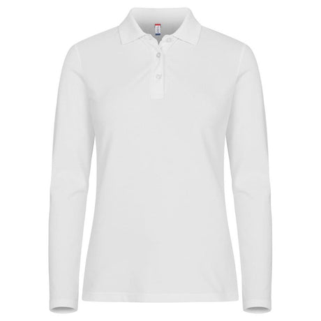 Stretch Premium Polo L/S Women - White - Image 1