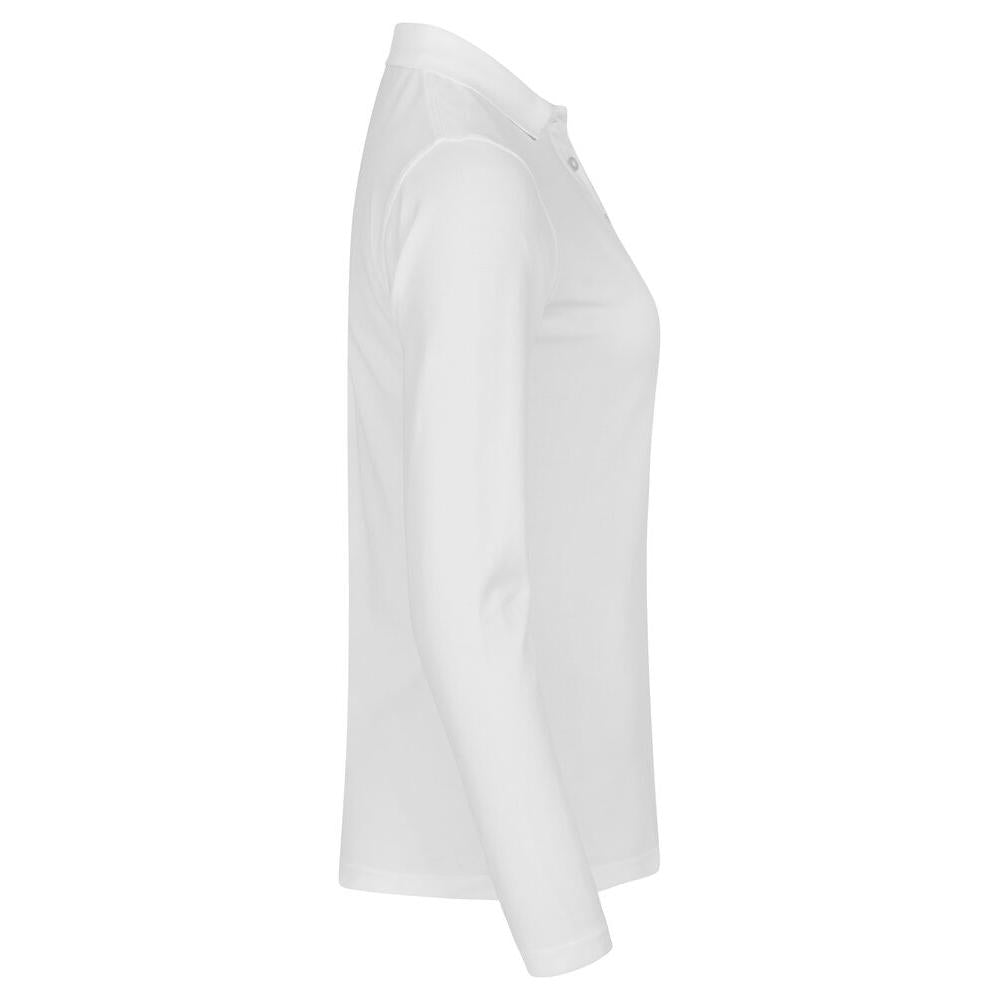 Stretch Premium Polo L/S Women - White - Image 4