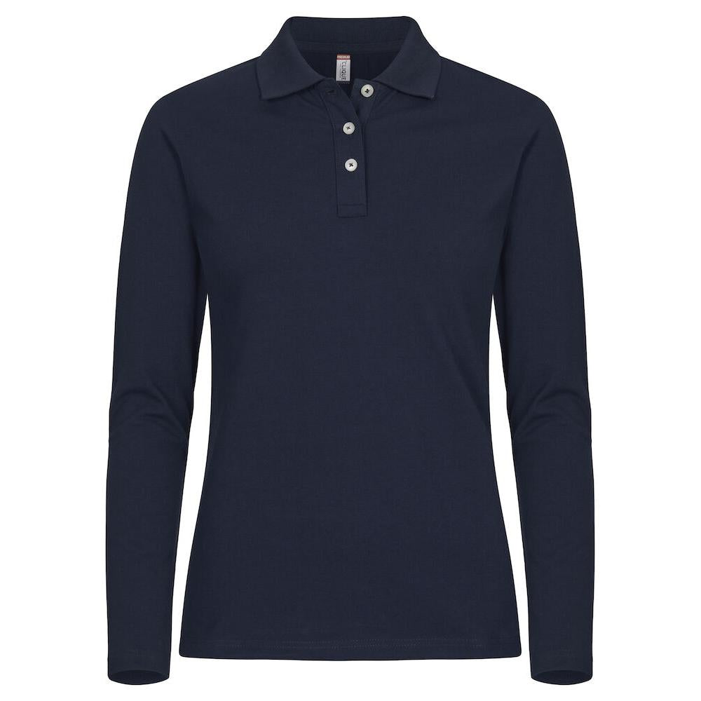 Stretch Premium Polo L/S Women - Navy - Image 1