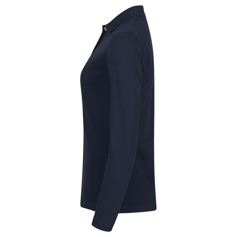 Stretch Premium Polo L/S Women - Navy - Image 3