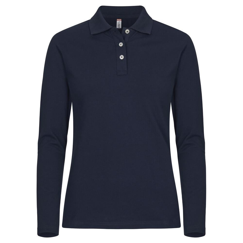 Stretch Premium Polo L/S Women - Navy - Image 1
