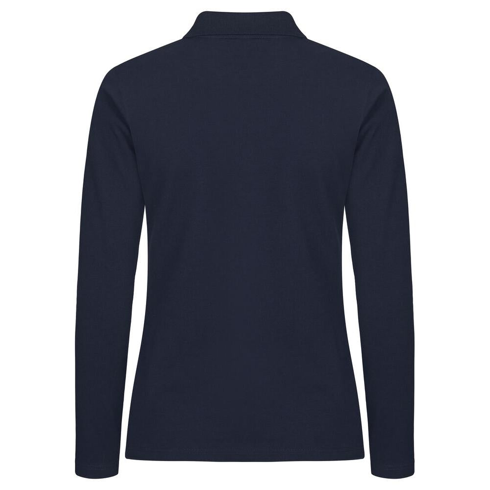 Stretch Premium Polo L/S Women - Navy - Image 2