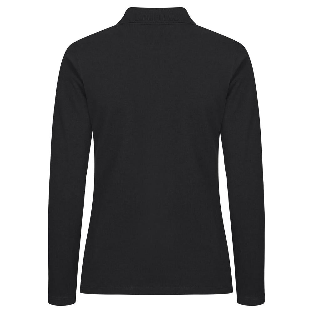 Stretch Premium Polo L/S Women - Black - Image 2