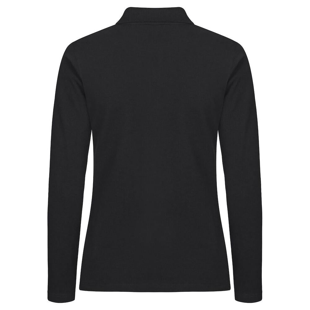 Stretch Premium Polo L/S Women - Black - Image 2