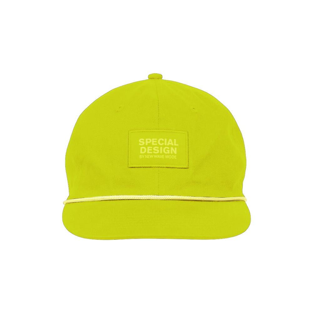 Flat dad cap - Highvis. Yellow - Image 1