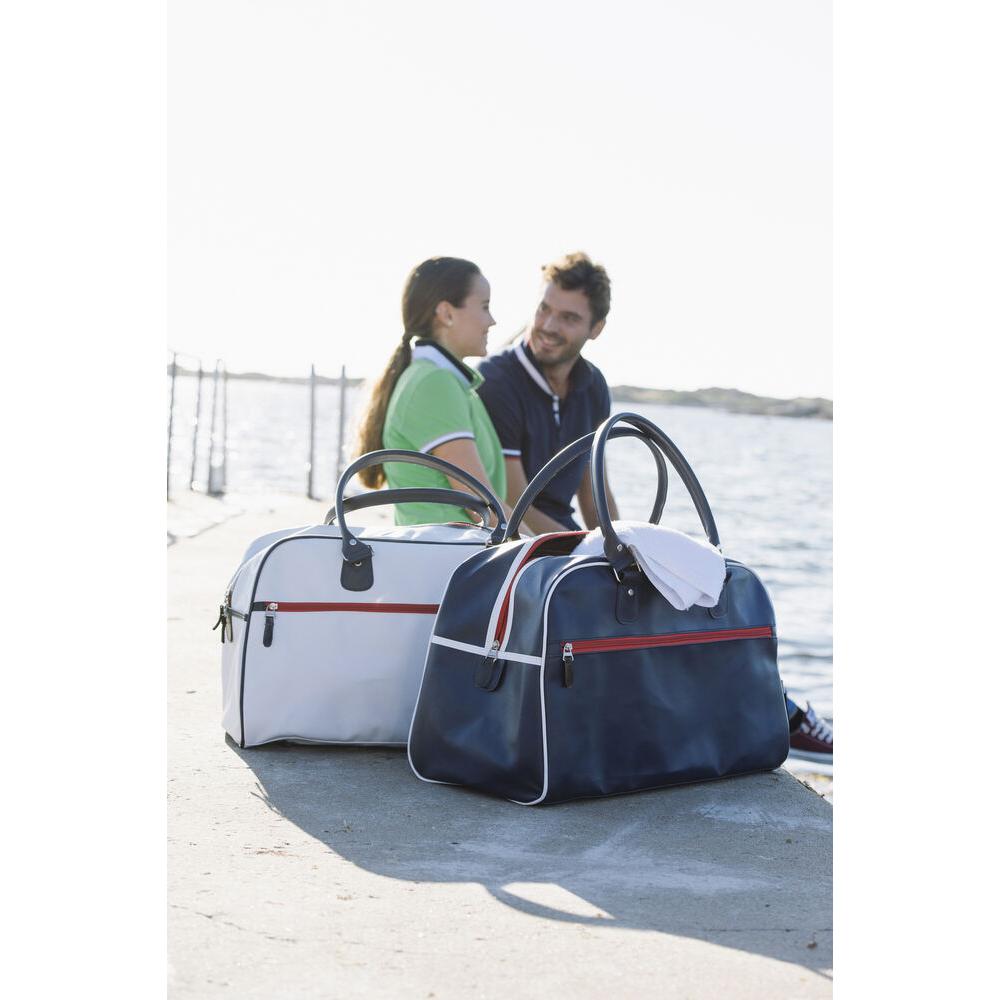 Weekend Bag - White/Red/Dark Navy - Image 5