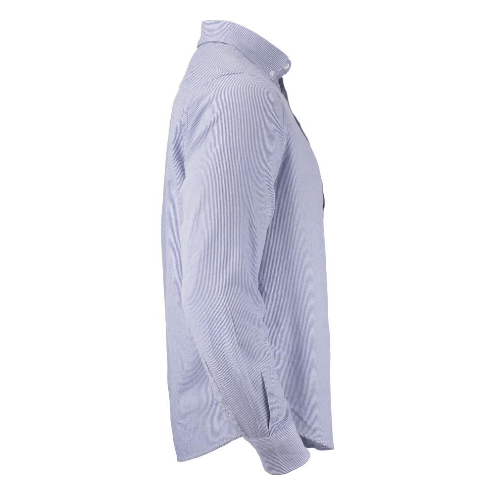 Belfair Oxford Shirt Men - French Blue/White Stripee - Image 4