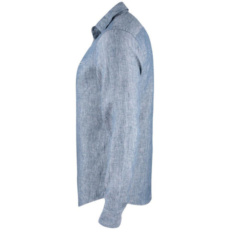 Summerland Linen Shirt Men - Denim Melange - Image 3