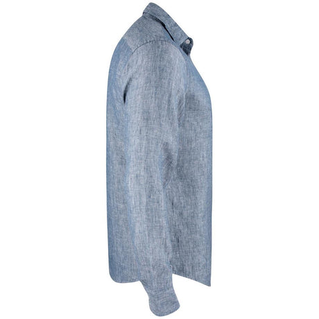 Summerland Linen Shirt Men - Denim Melange - Image 4