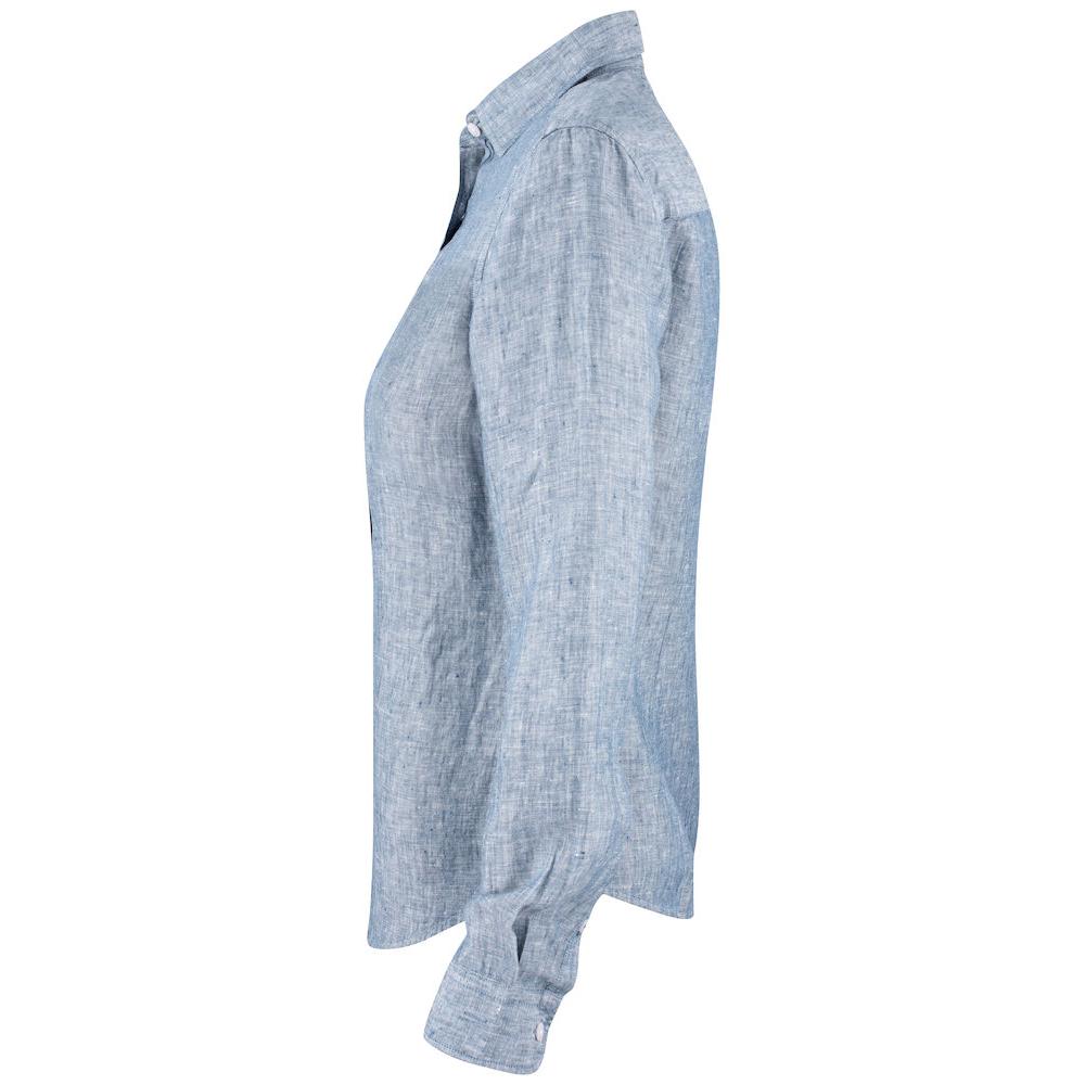 Summerland Linen Shirt Women - Denim Melange - Image 3