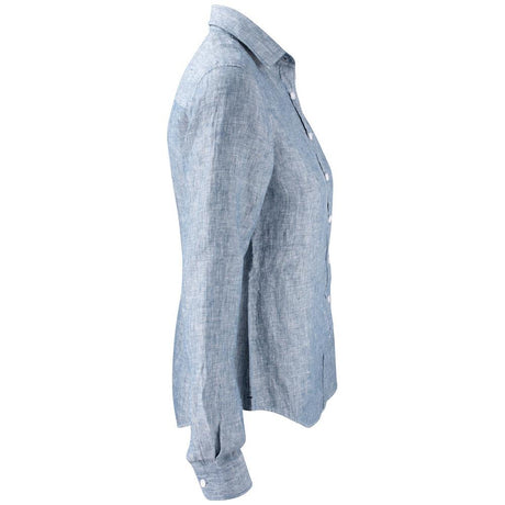 Summerland Linen Shirt Women - Denim Melange - Image 4