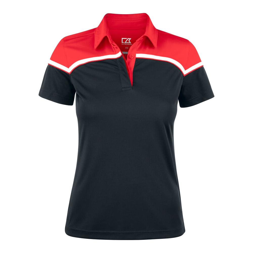 Seabeck Polo Women - Black/Red - Image 1