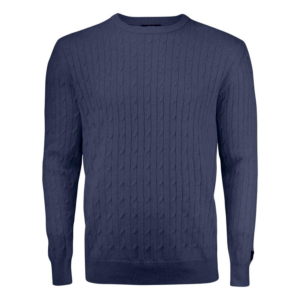 Blakely Knitted Sweater Men - Navy Melange - Image 1