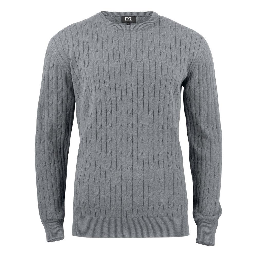 Blakely Knitted Sweater Men - Grey Melange - Image 1