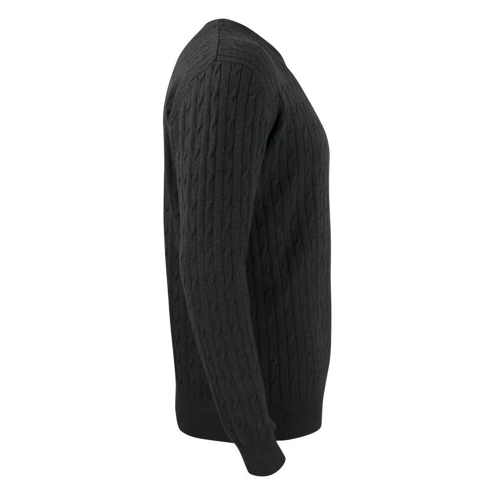 Blakely Knitted Sweater Men - Anthracite Melange - Image 4