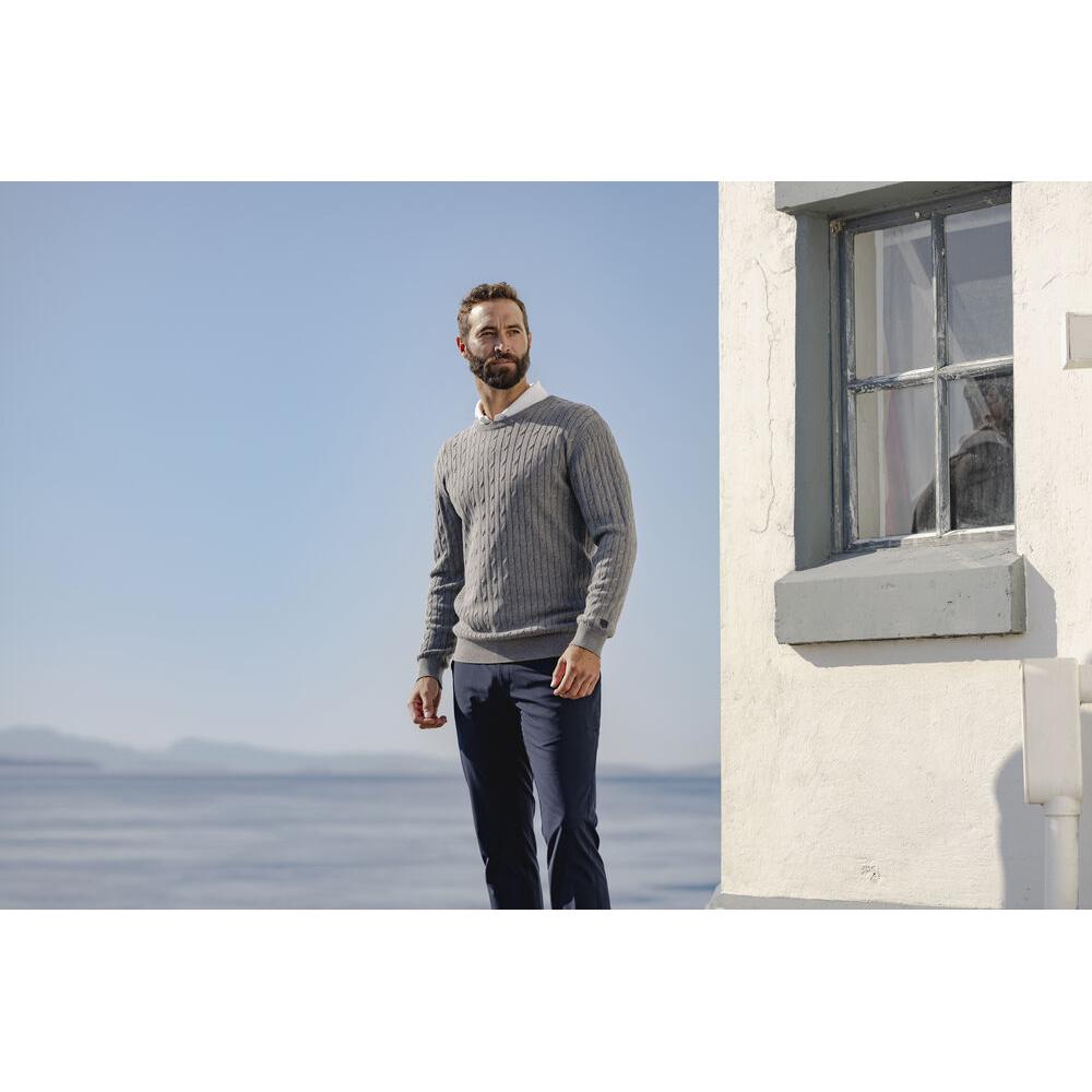 Blakely Knitted Sweater Men - Anthracite Melange - Image 5