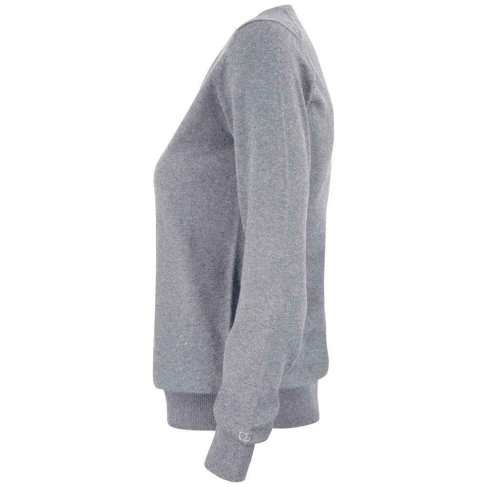 Oakville V-neck Women - Grey Melange - Image 3