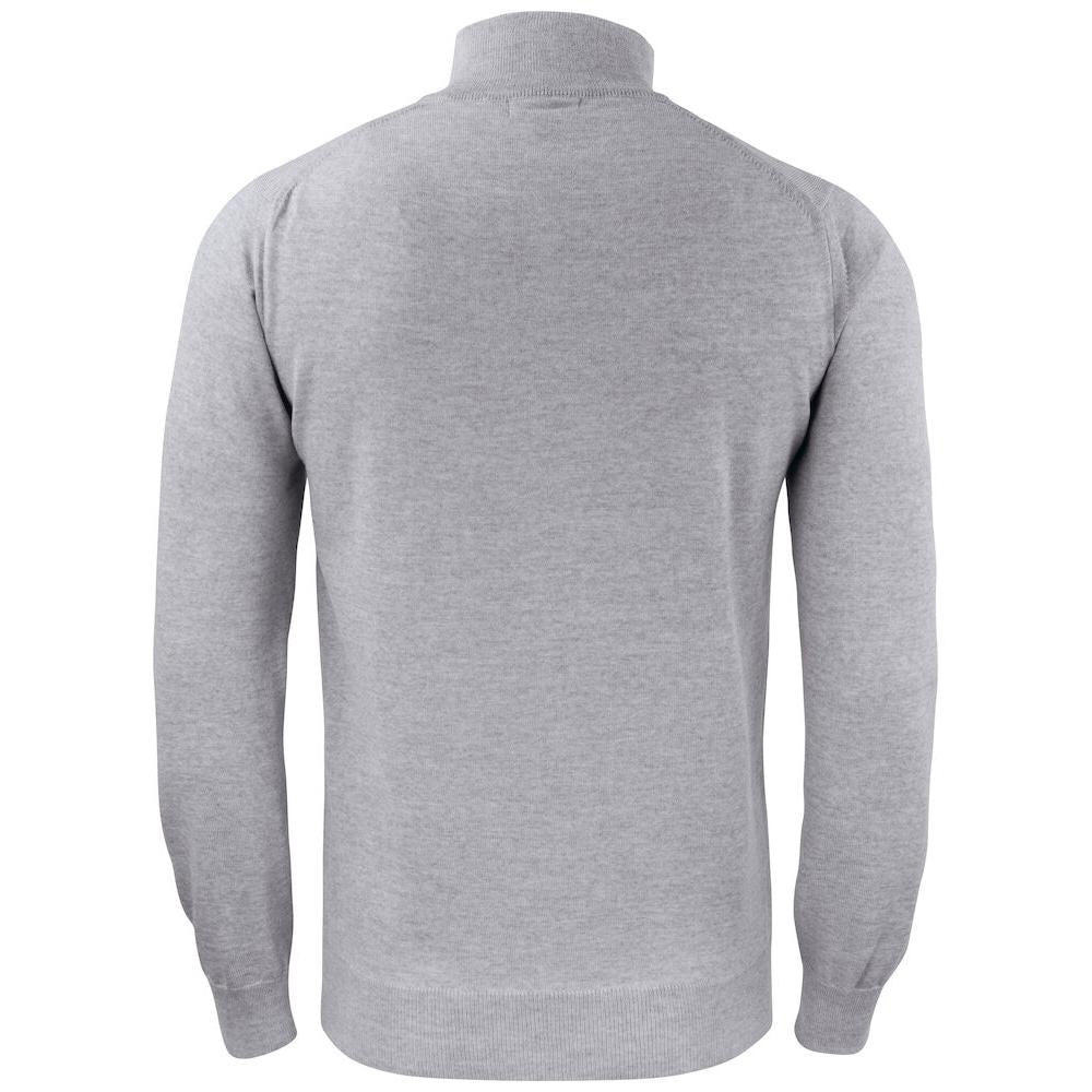 Everett Half Zip Sweater - Grey Melange - Image 2