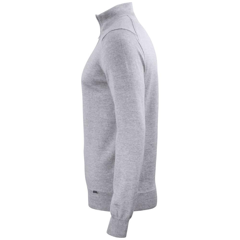 Everett Half Zip Sweater - Grey Melange - Image 3