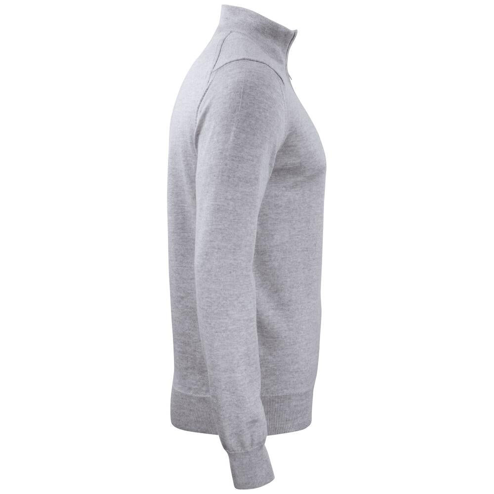 Everett Half Zip Sweater - Grey Melange - Image 4