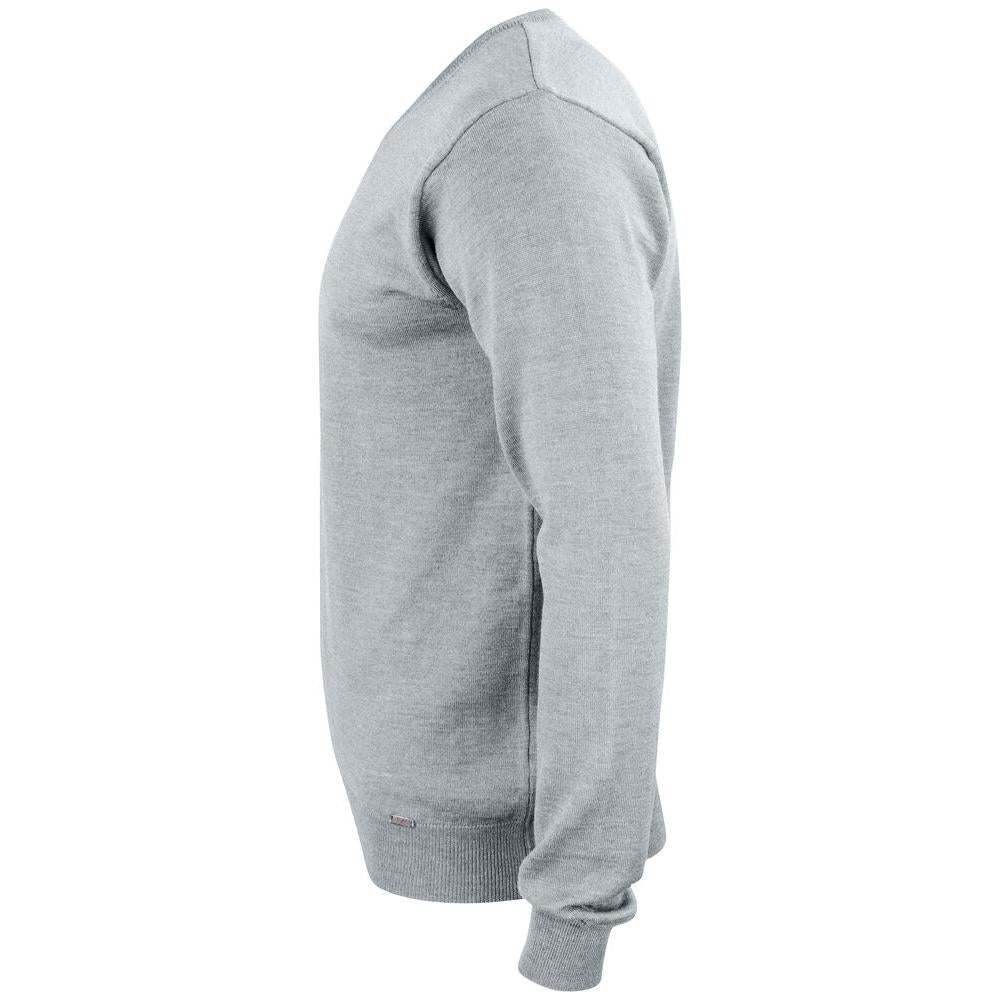 Everett V-neck Men - Grey Melange - Image 3