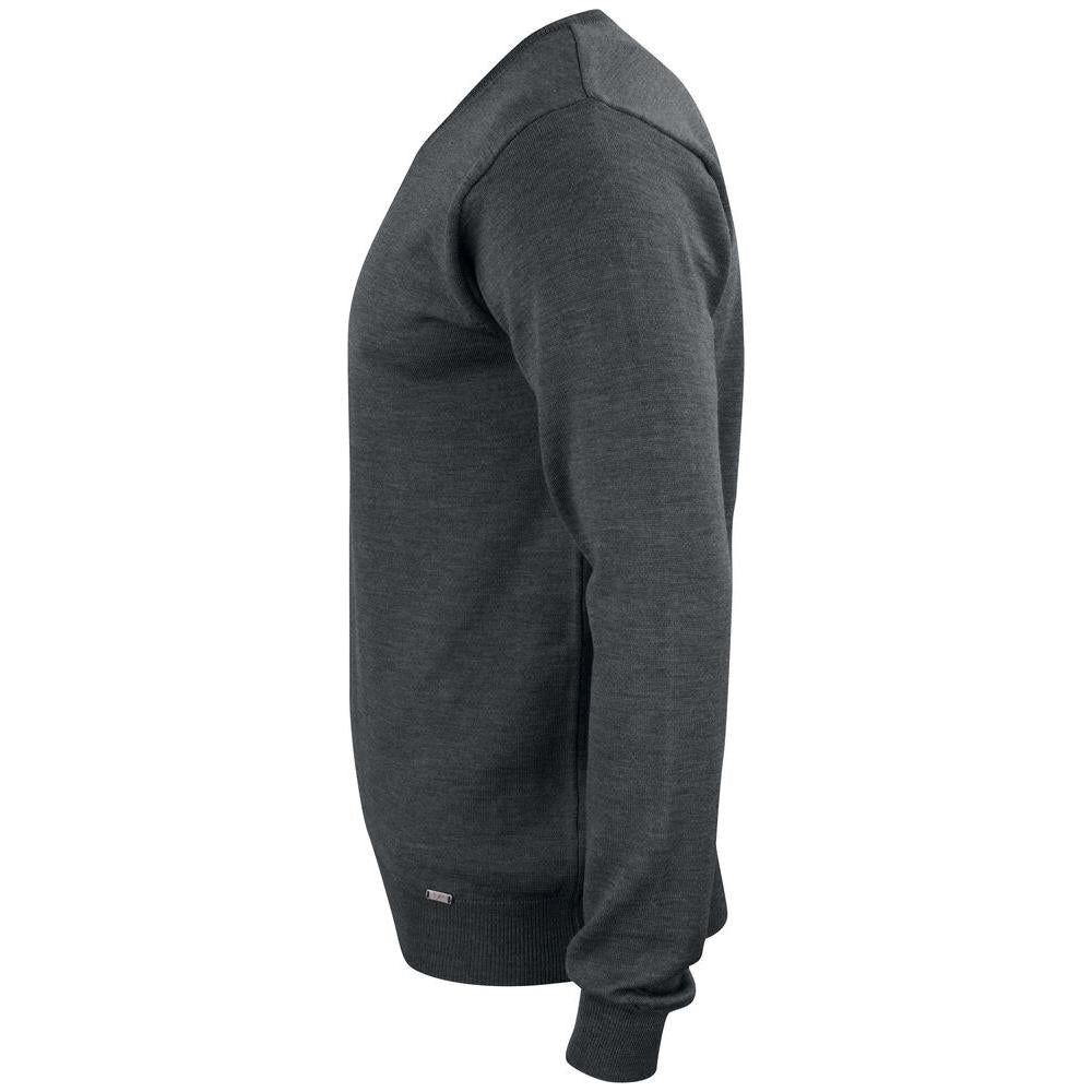 Everett V-neck Men - Anthracite Melange - Image 3