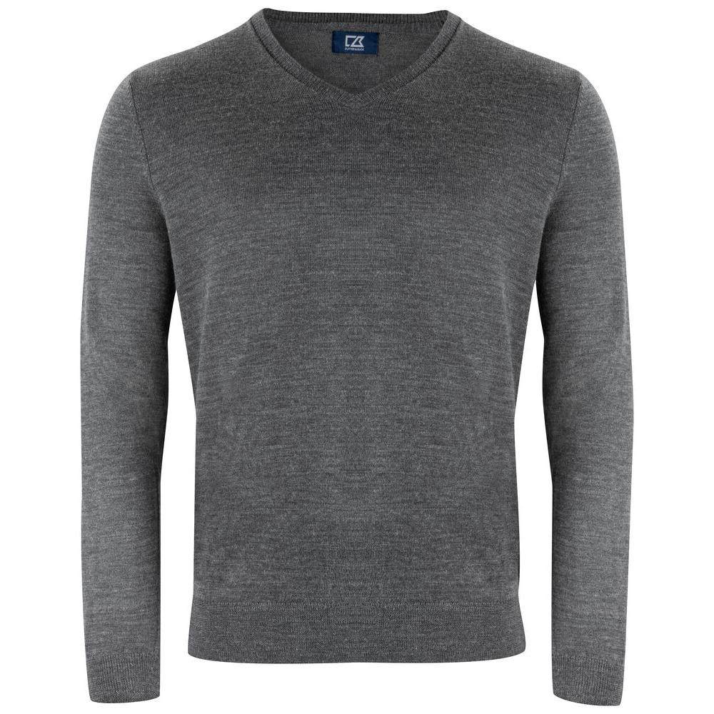 Vernon V-neck Men - Anthracite Melange - Image 1