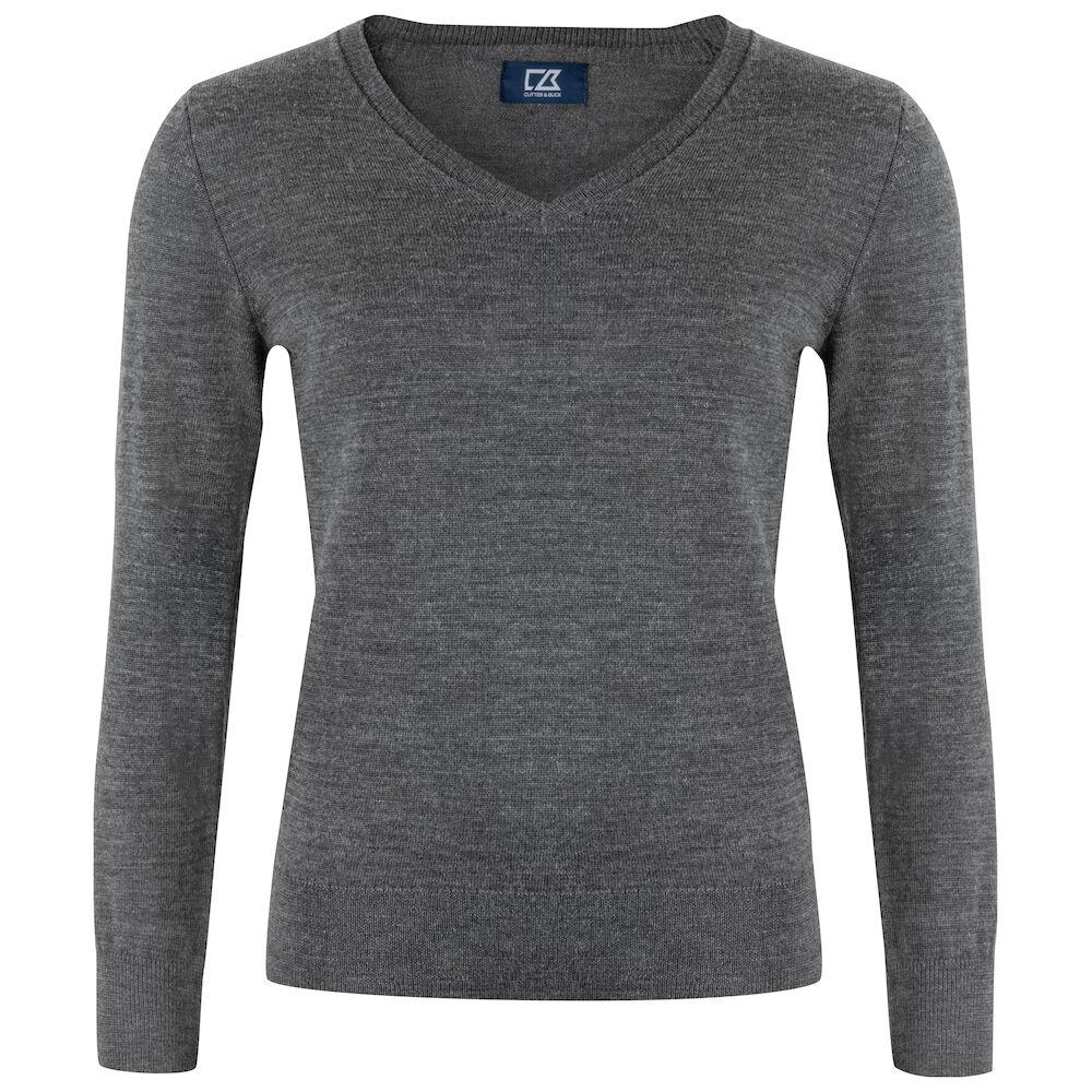 Vernon V-neck Women - Anthracite Melange - Image 1