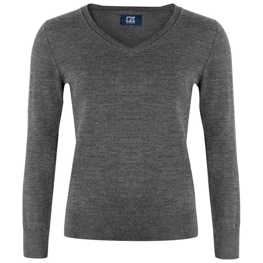 Vernon V-neck Women - Anthracite Melange - Image 1