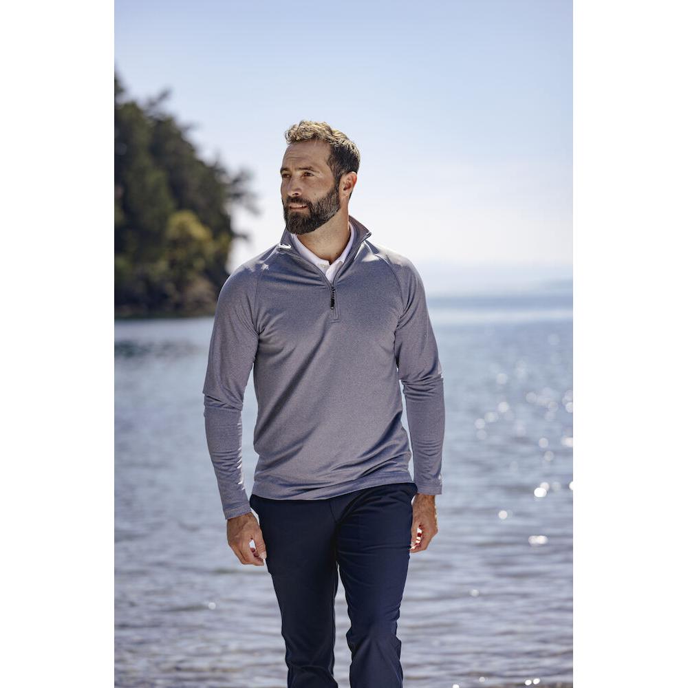 Coos Bay Half Zip Men - White - Image 5